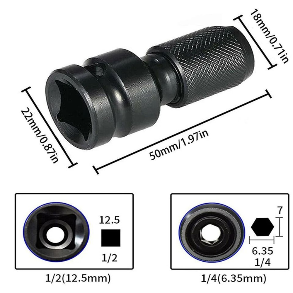 Hex Adapter Impact Wrench Socket Adapter For Quick Bit Changes 3