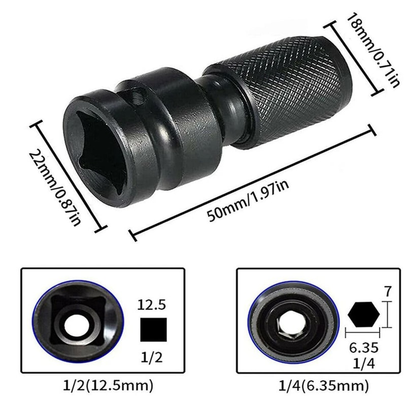 Hex Adapter Impact Wrench Socket Adapter For Quick Bit Changes 3