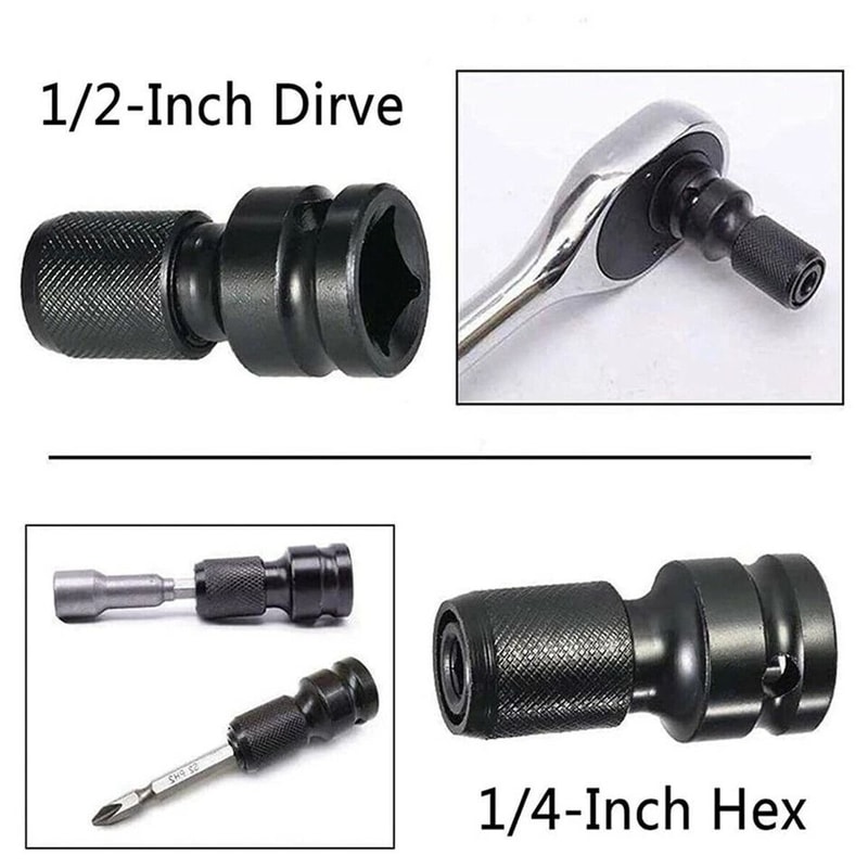 Hex Adapter Impact Wrench Socket Adapter For Quick Bit Changes 4
