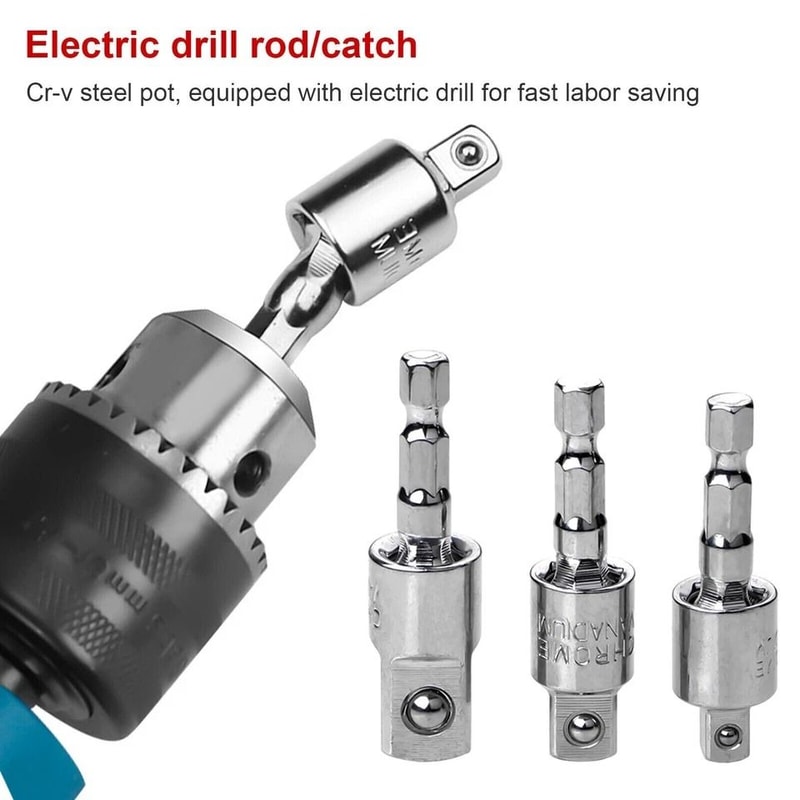 Socket Adapter Set Hex Shank To For Impact Driver Drill 6