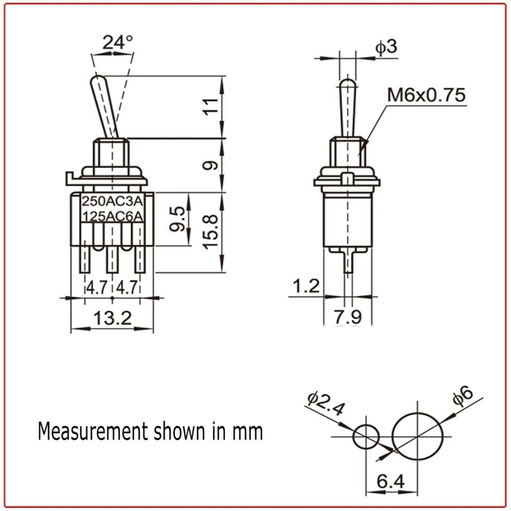 Pin SPDT Mini Toggle Switches Position For DIY Projects 2