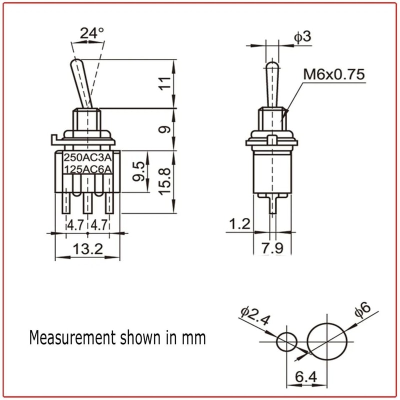 Pin SPDT Mini Toggle Switches Position For DIY Projects 2