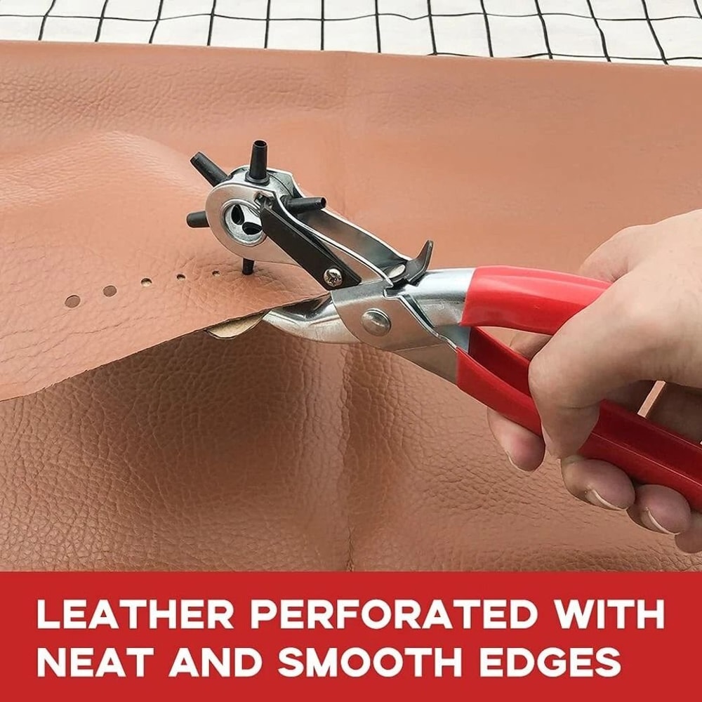 HeavyDuty Leather Hole Punch Tool Revolving Pliers For Belt Craft Use 2