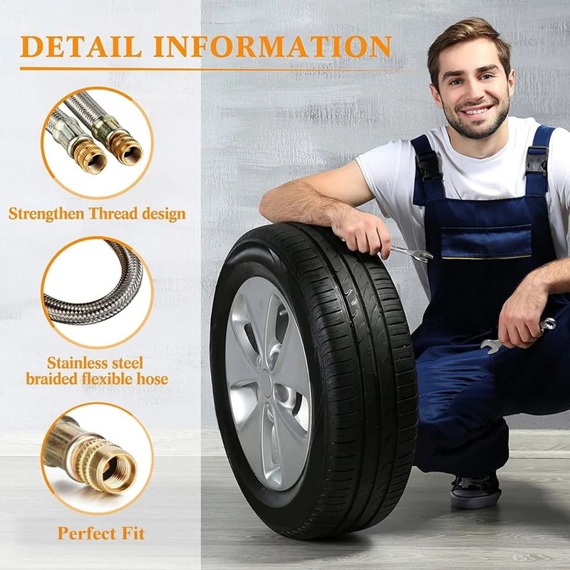 Flexible Tire Valve Extension Adaptor For Cars And Motorcycles 6