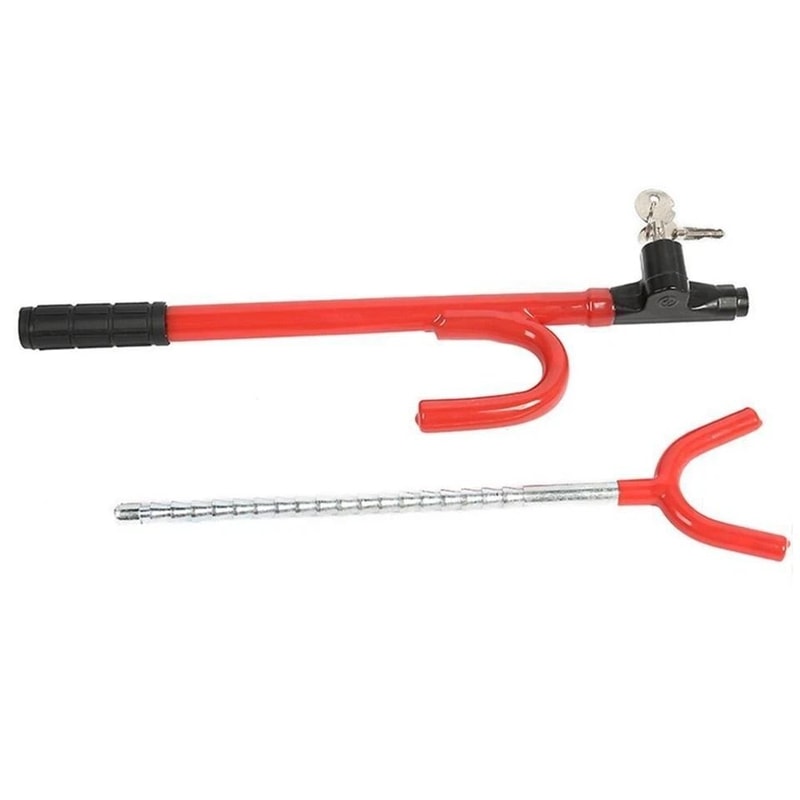 Steering Wheel Lock AntiTheft Universal Fit For Car Van Truck SUV Twin Hooks 4