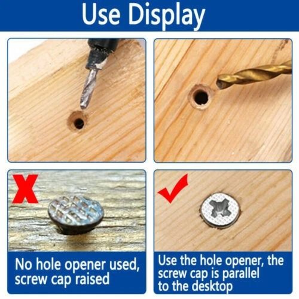 Countersink Drill Bit Set With Hex Shank HSS Woodworking Pilot Screw Holes 7