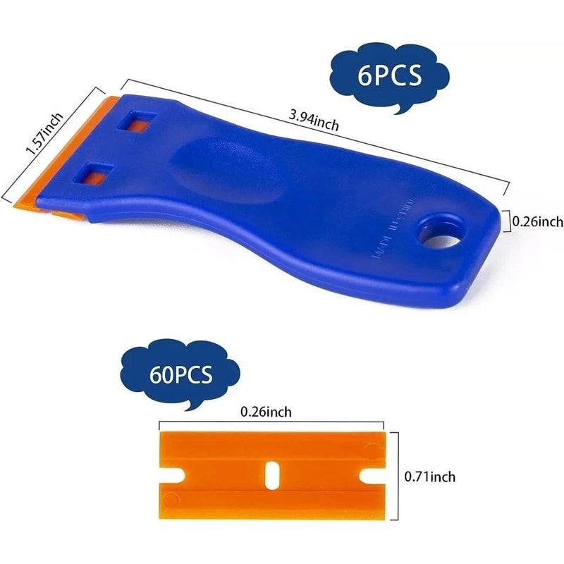 Plastic Razor Blade Scraper Tool Set Scrapers Blades For Easy Surface Cleaning And Residue Removal 2