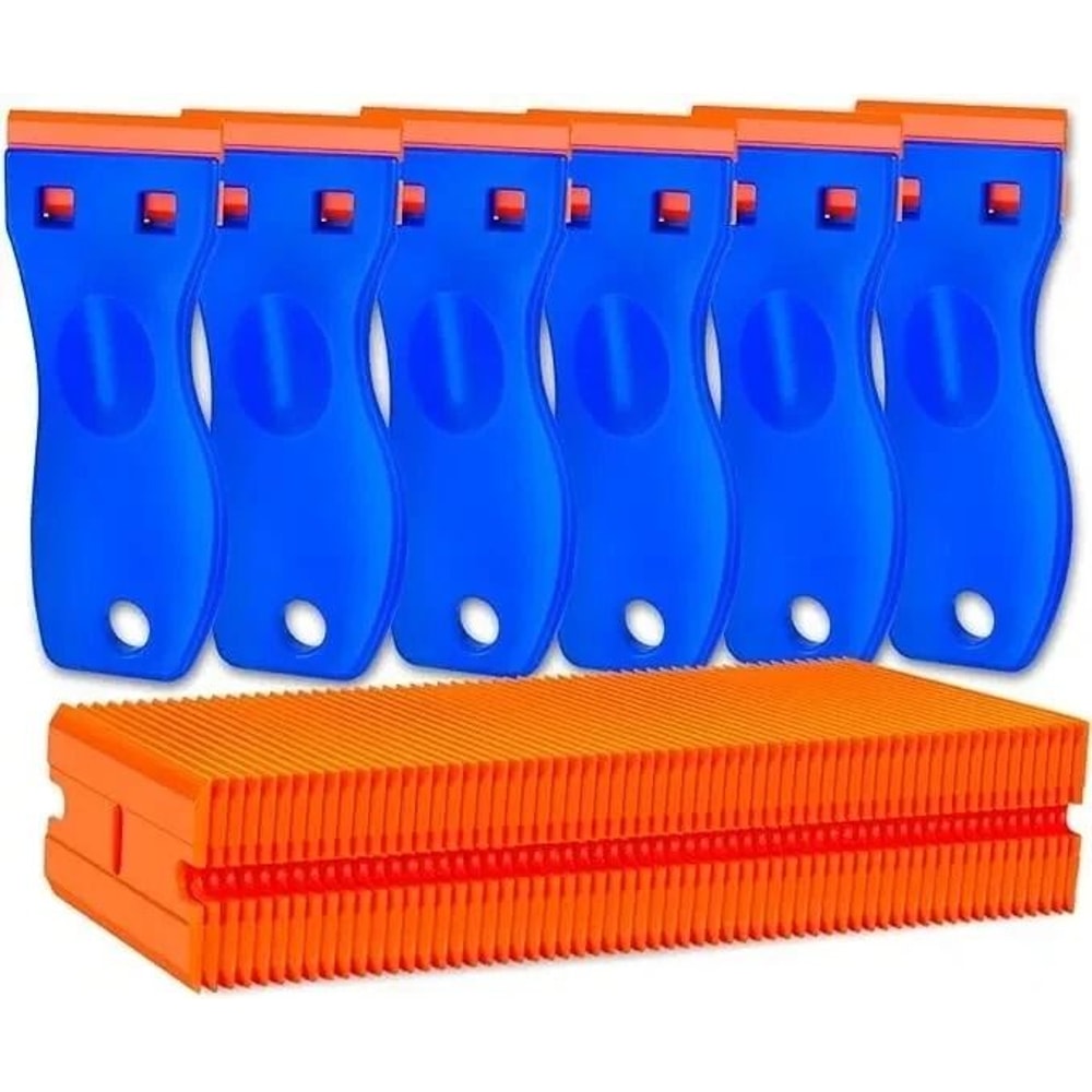 Plastic Razor Blade Scraper Tool Set Scrapers Blades For Easy Surface Cleaning And Residue Removal 0