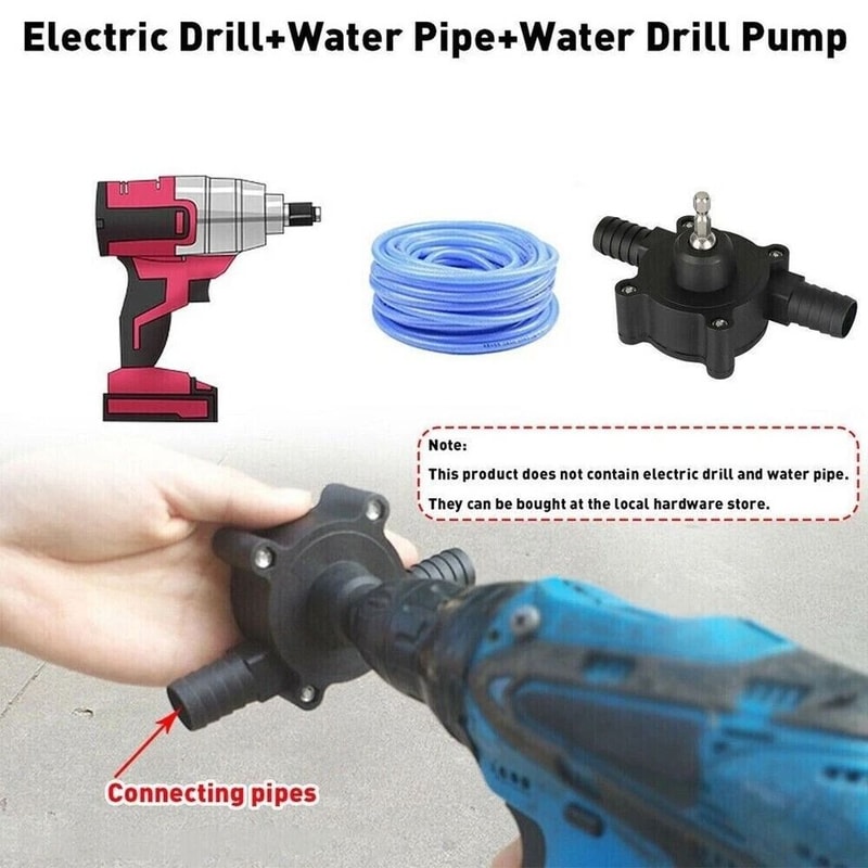 Electric Drill Drive SelfPriming Pump For Water And Oil Fluid Transfer 5