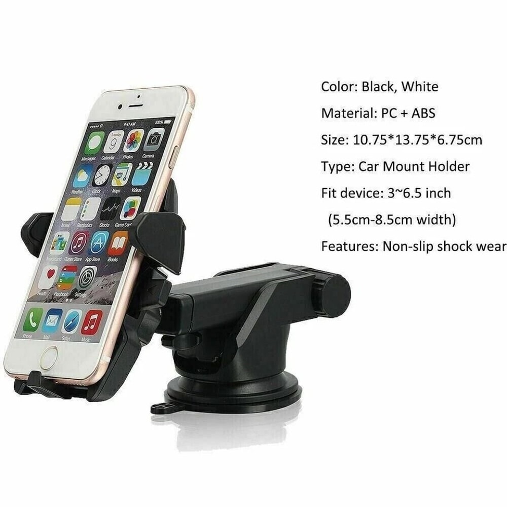 Universal Car Mount Holder For Windshield Dashboard Mobile Phone GPS Stand 4
