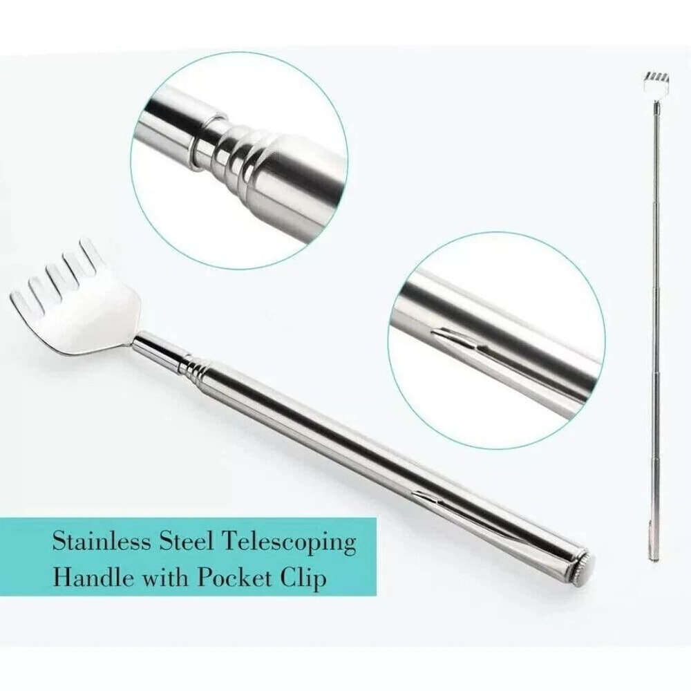 Stainless Steel Telescopic Back Scratcher Extendable Claw Extender For Pain Relief 1