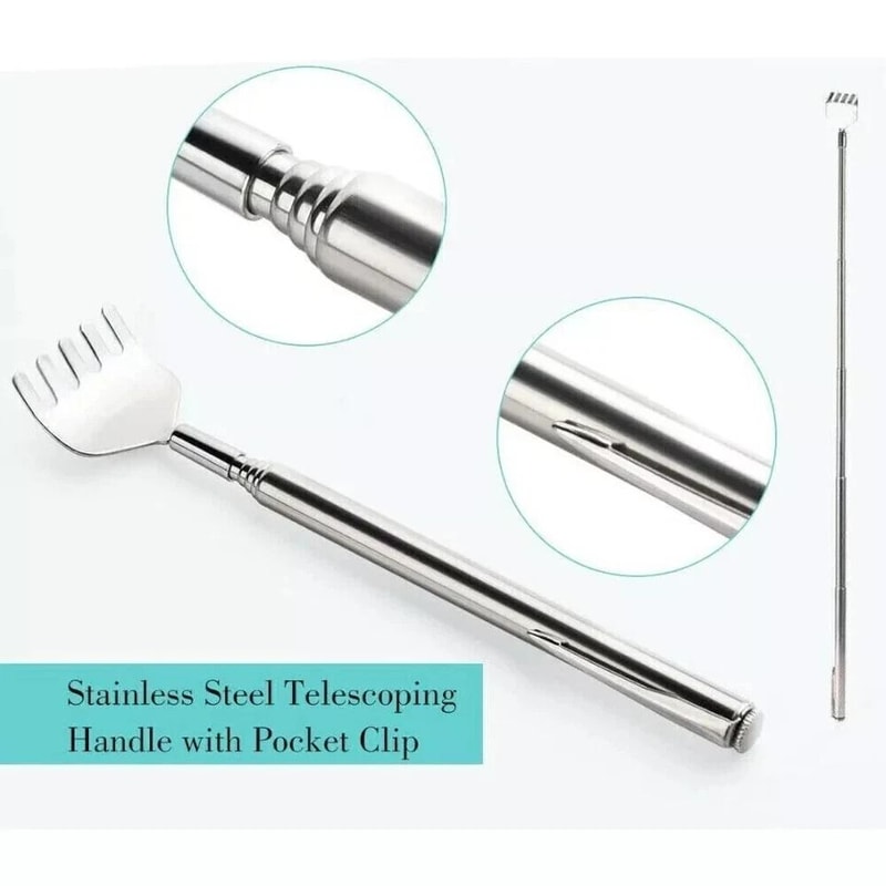 Stainless Steel Telescopic Back Scratcher Extendable Claw Extender For Pain Relief 1