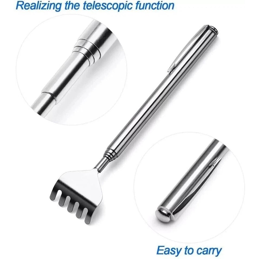 Stainless Steel Telescopic Back Scratcher Extendable Claw Extender For Pain Relief 2