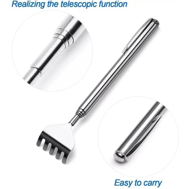 Stainless Steel Telescopic Back Scratcher Extendable Claw Extender For Pain Relief 2