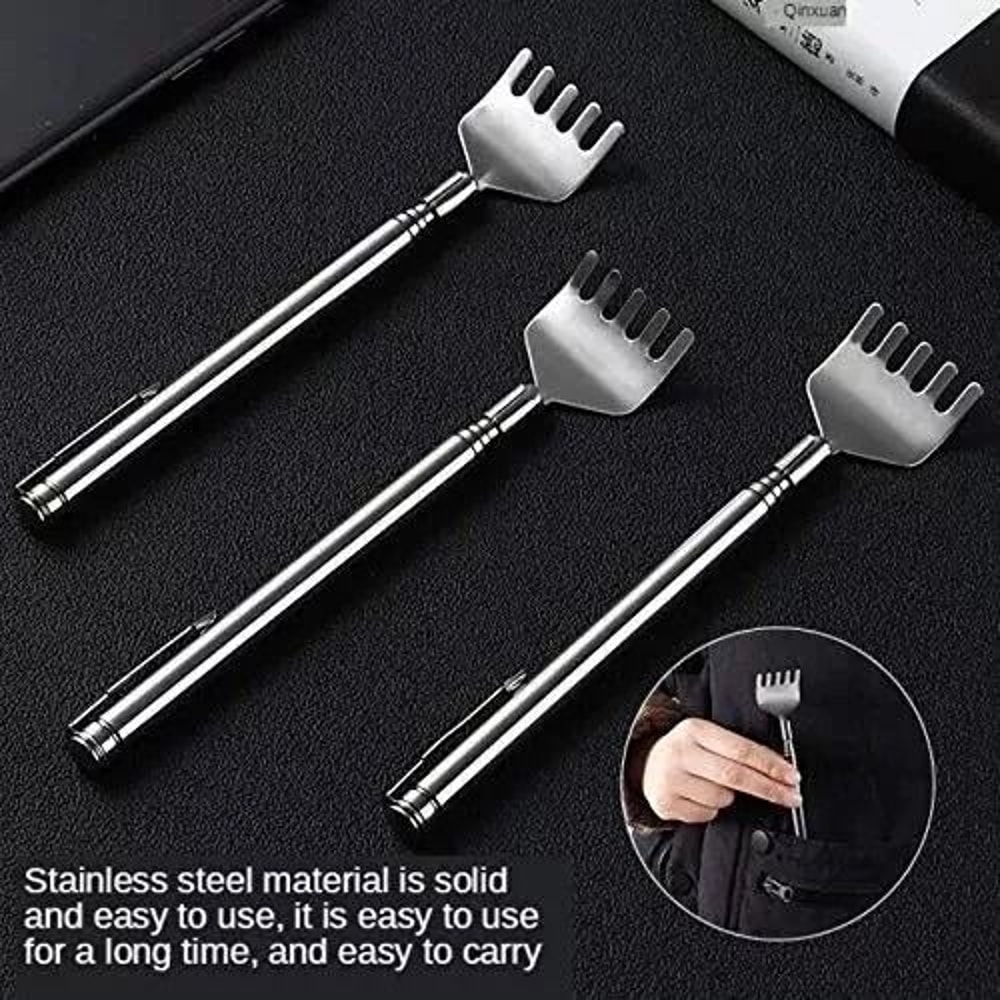 Stainless Steel Telescopic Back Scratcher Extendable Claw Extender For Pain Relief 5