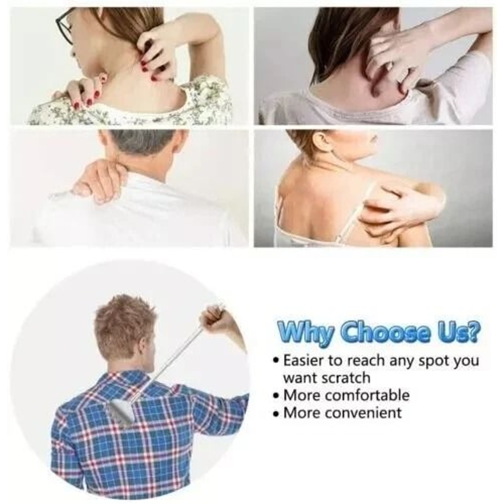 Stainless Steel Telescopic Back Scratcher Extendable Claw Extender For Pain Relief 6