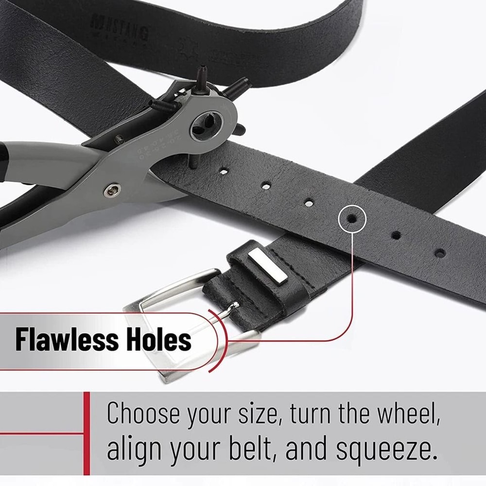 Heavy Duty Leather Hole Punch Pliers Punch Sizes For Precision Belt Holes And More 6