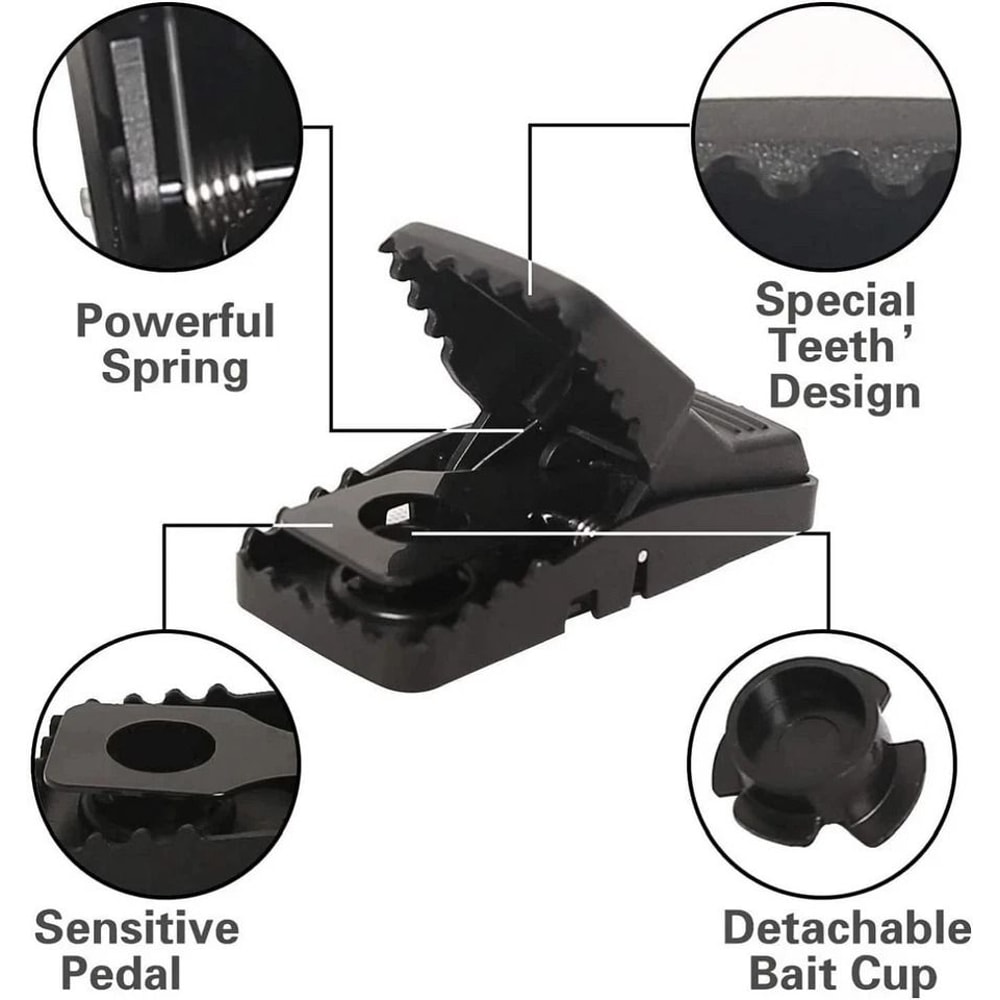 Heavy Duty Rodent Control Snap Traps Reusable Mouse Traps For Rats Mice 1