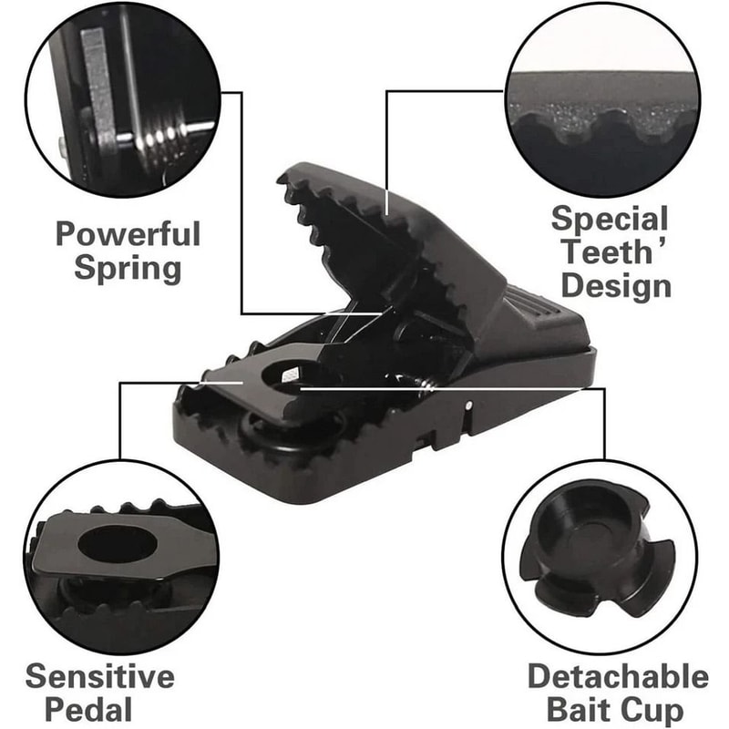 Heavy Duty Rodent Control Snap Traps Reusable Mouse Traps For Rats Mice 1