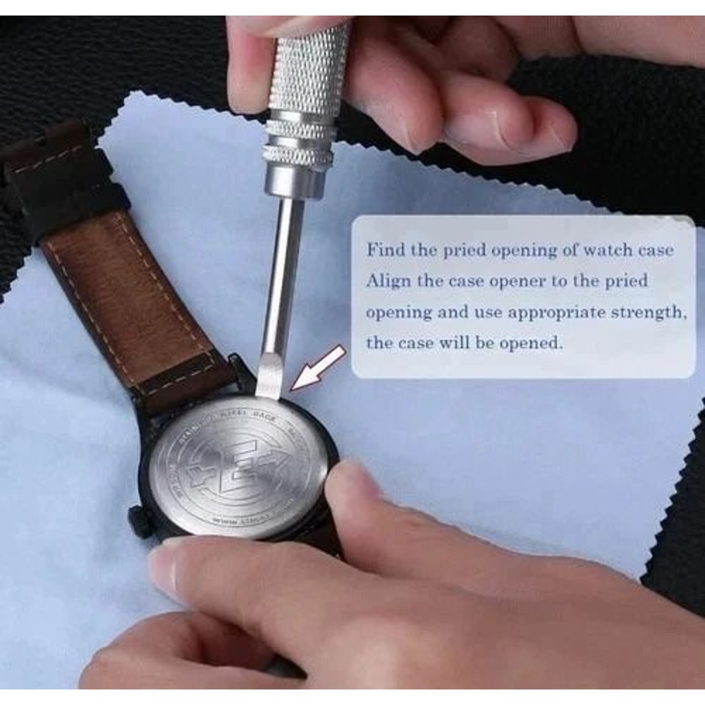 Watch Back Case Opener Wrench Repair Kit For Easy Watch Servicing 5