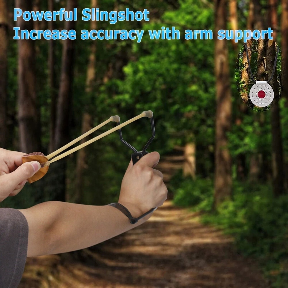 High Velocity Folding Wrist Slingshot Powerful Hunting Catapult For Outdoor Use 9