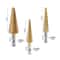 HSS Titanium Coated Step Drill Bit Set For Stainless Steel Metal Drilling 2