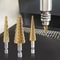 HSS Titanium Coated Step Drill Bit Set For Stainless Steel Metal Drilling 6