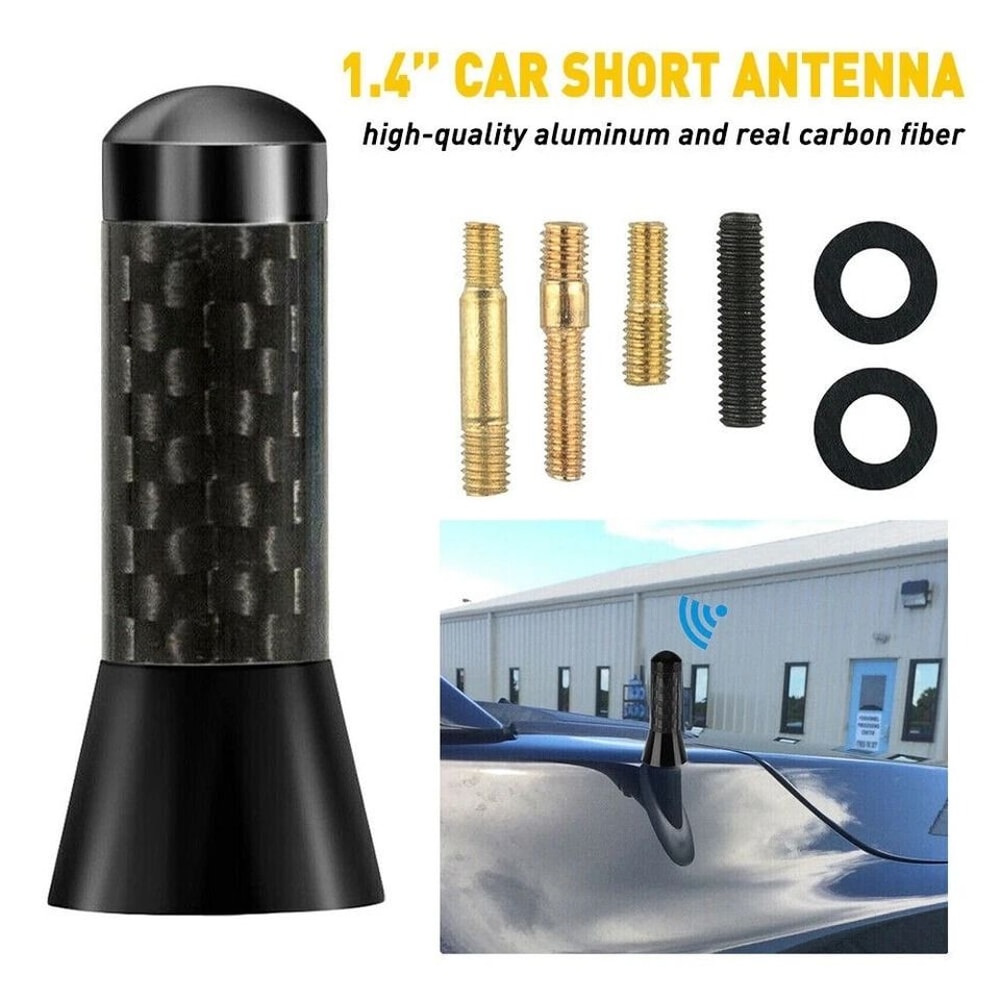 Universal Carbon Fiber Stubby Car Antenna For FM AM Radio 1