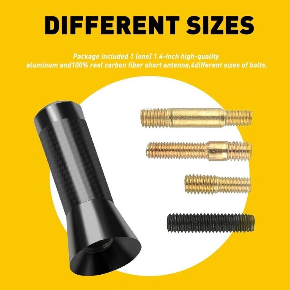 Universal Carbon Fiber Stubby Car Antenna For FM AM Radio 3