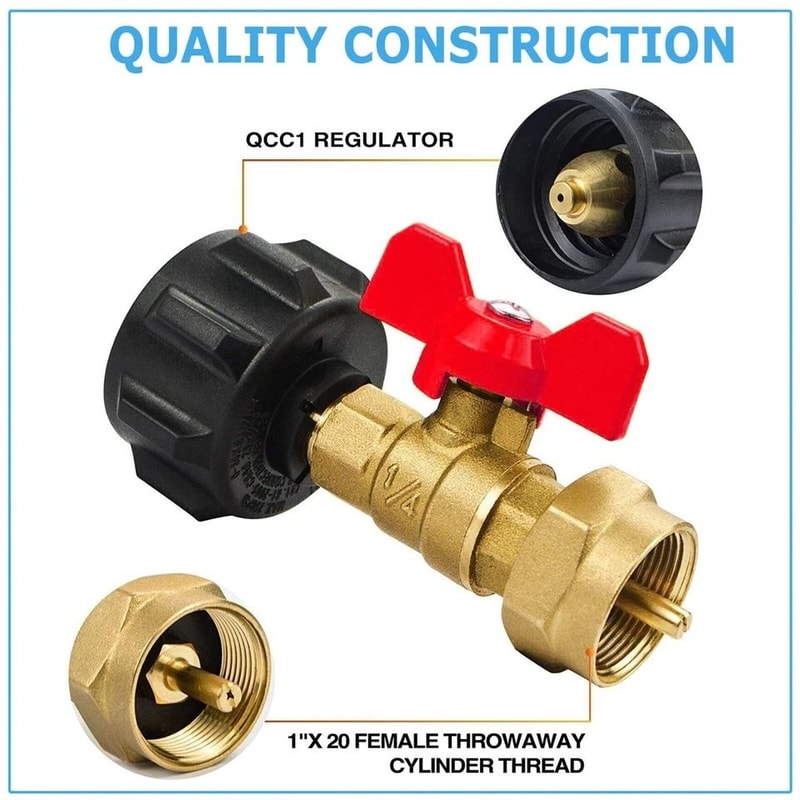 Propane Refill Adapter Brass Coupler For Propane Tanks 3