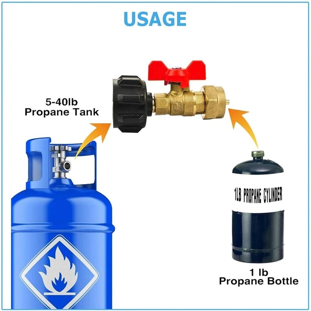 Propane Refill Adapter Brass Coupler For Propane Tanks 4
