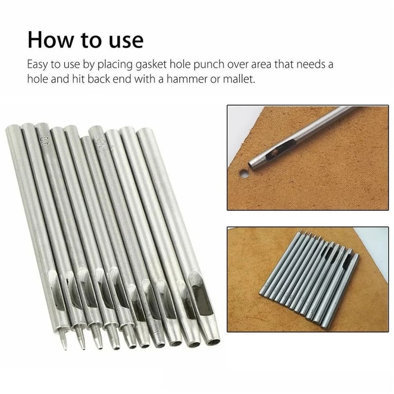 Leather Hole Punch Set Heavy Duty Steel Hollow Hole Punch Set 1