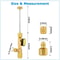 Brass HVAC Valve Core Remover Tool With And Port Installer 3