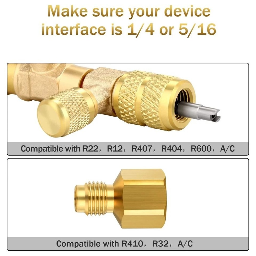 Brass HVAC Valve Core Remover Tool With And Port Installer 6
