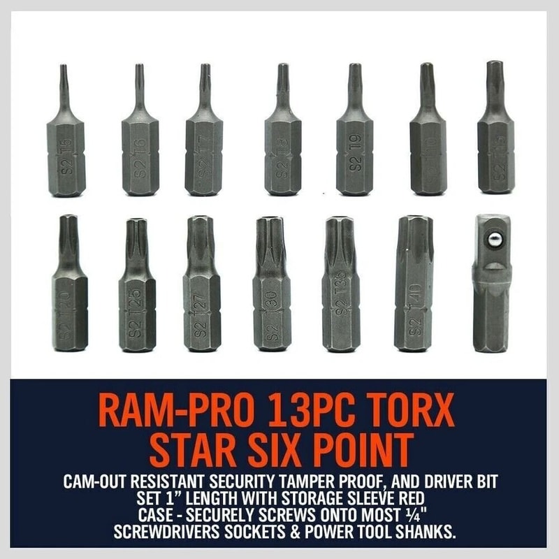Security Torx Bit Set With Tamper Proof Tri Wing And Spanner Repair Bits 4