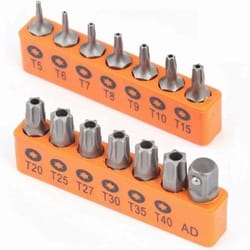 security torx bit set with tamper proof tri wing and spanner repair bits