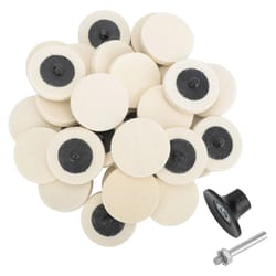 wool polishing pads kit with shank holder for metal wood glass buffing
