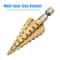 Step Drill Bit Set With 14 Hex Shank Titanium Coated HSS For Metal Plastic Wood 1