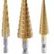 Step Drill Bit Set With 14 Hex Shank Titanium Coated HSS For Metal Plastic Wood 0