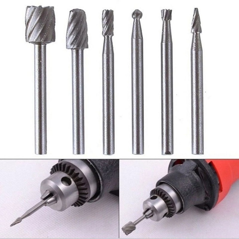 Tungsten Carbide Burr Set For Dremel Shank Rotary Tool Carving Bits 1