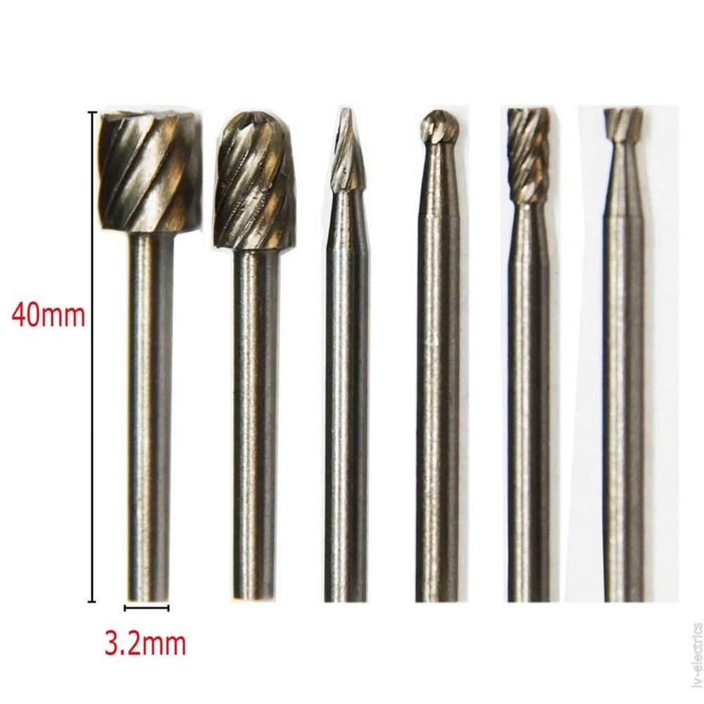 Tungsten Carbide Burr Set For Dremel Shank Rotary Tool Carving Bits 3