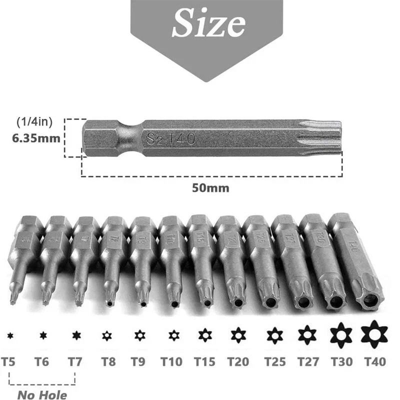 Security Torx Bit Set Magnetic Tamper Proof Steel 1