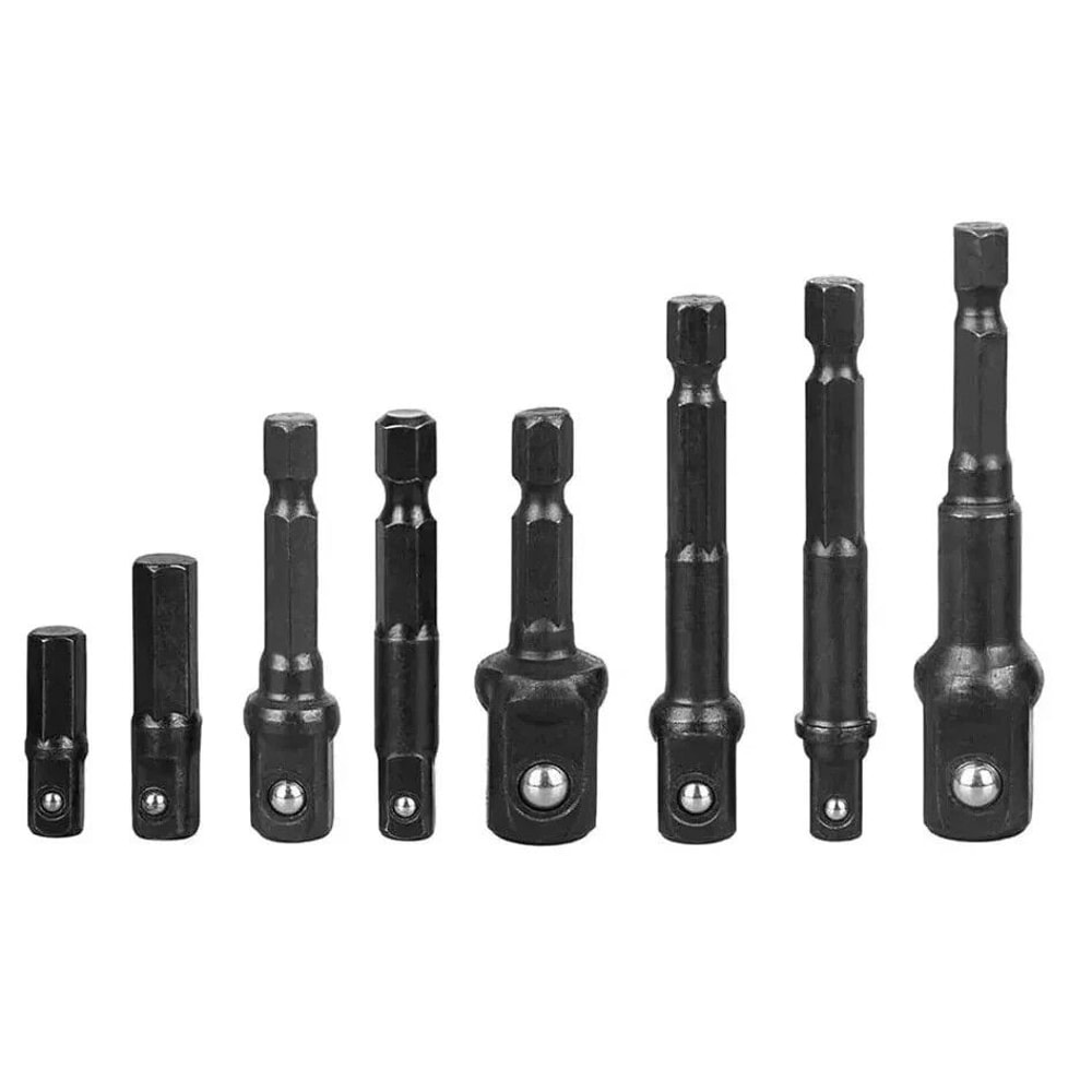 Drill Socket Adapter Set With Hex Extension Bits And Reducers 10