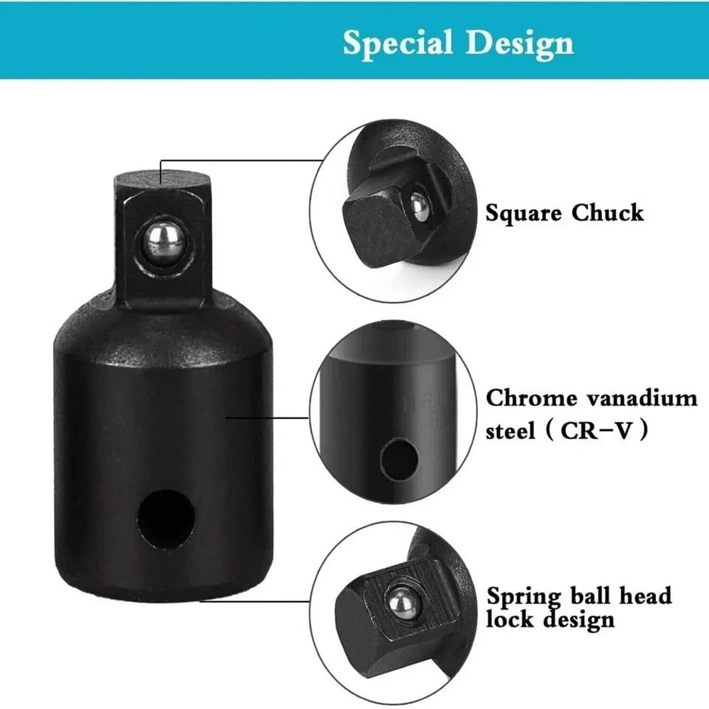 Drill Socket Adapter Set With Hex Extension Bits And Reducers 3