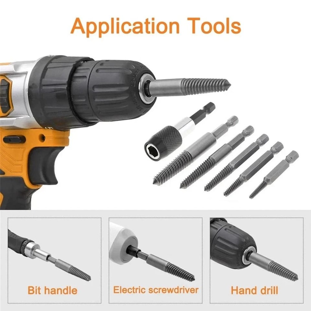 Screw Extractor Set Easy Out Drill Bits For Damaged Screws And Broken Bolts 4