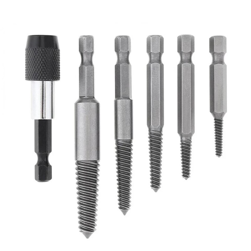Screw Extractor Set Easy Out Drill Bits For Damaged Screws And Broken Bolts 7
