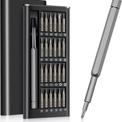 precision screwdriver set with magnetic steel bits for watch, phone and electronics repair