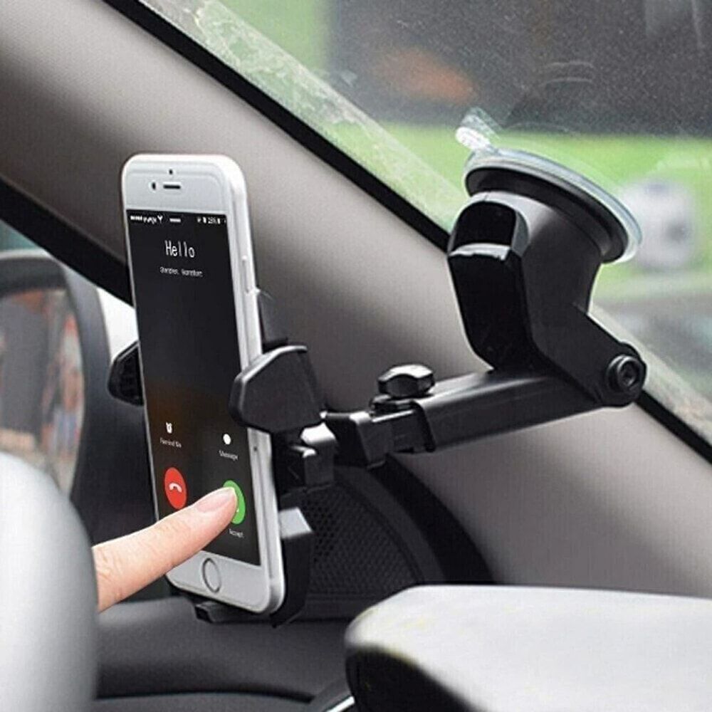 Universal Car Phone Holder For Dashboard Or Windshield With Telescopic Arm 2
