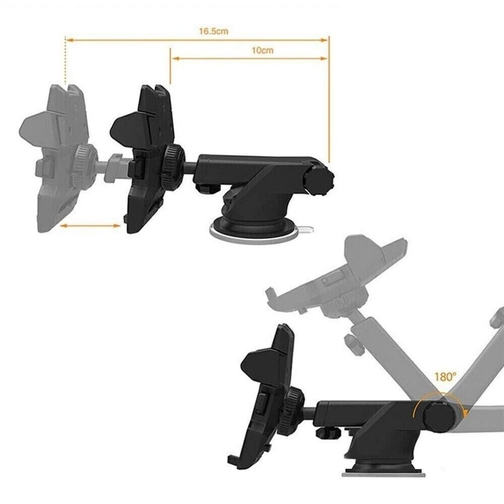 Universal Car Phone Holder For Dashboard Or Windshield With Telescopic Arm 7