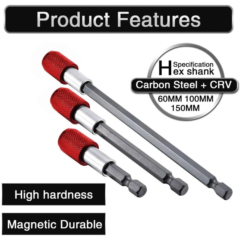 Magnetic Bit Holder Set Quick Release Hex Shank Drill Bit Extension 2